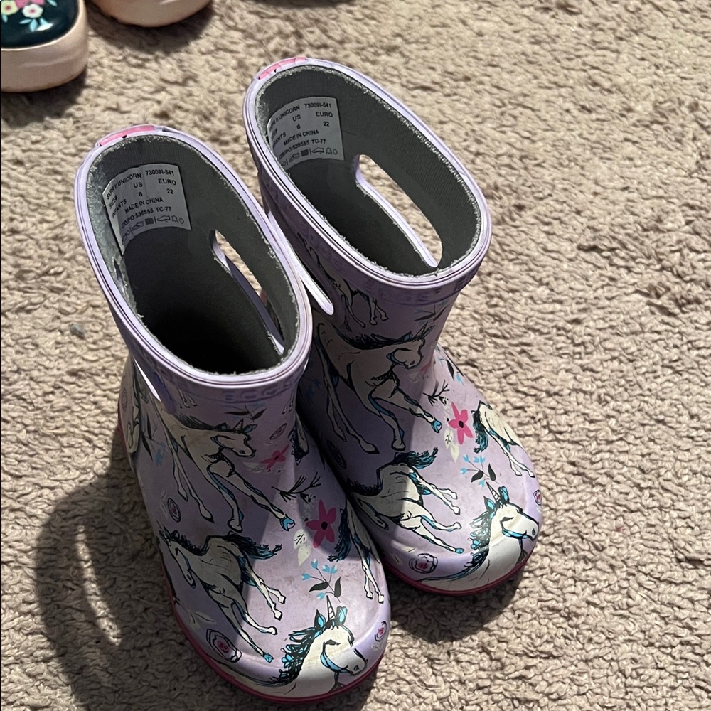 Bogs Kids Unicorn Rain Boots - Light Purple